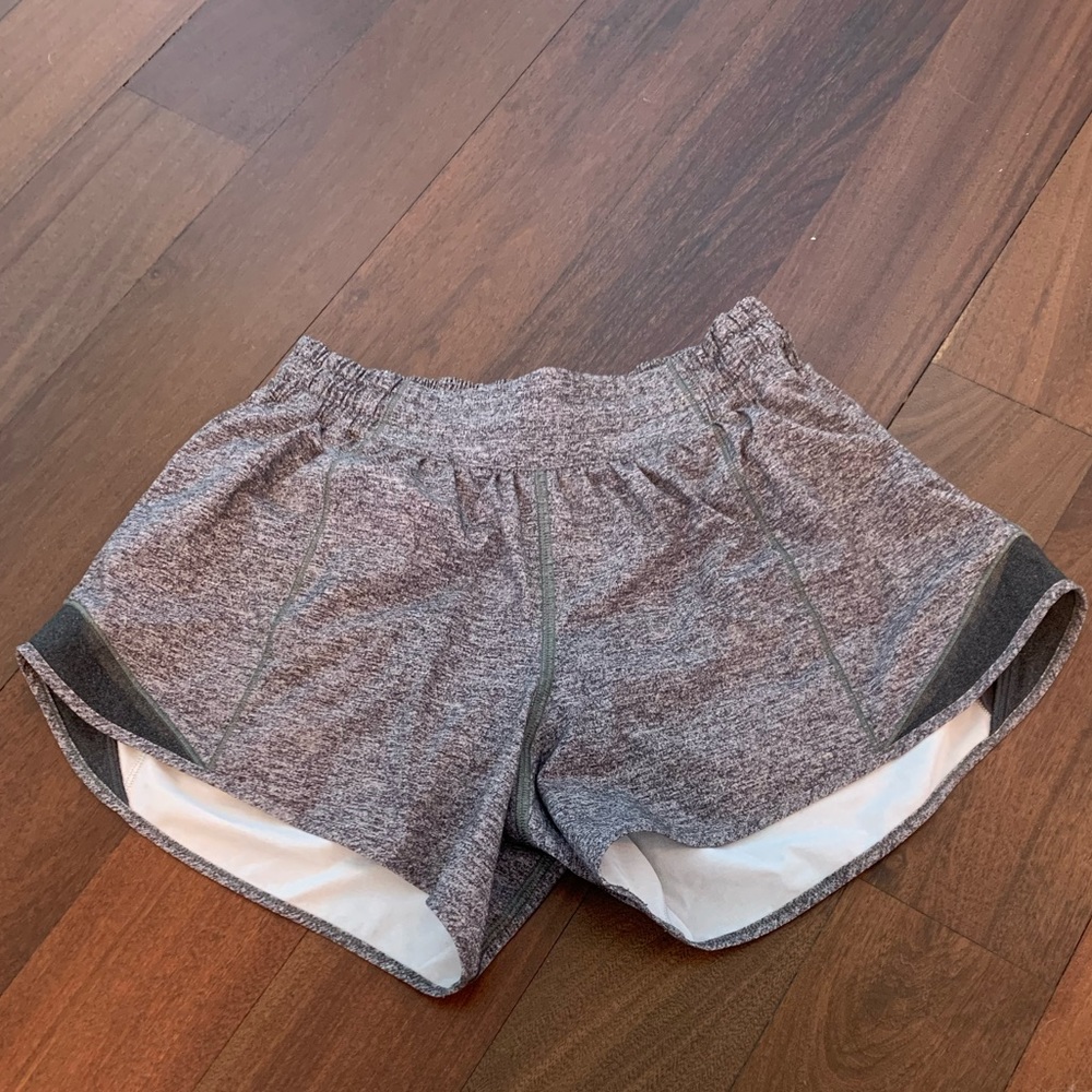 LuluLemon Grey 4” Hotty Hot Shorts